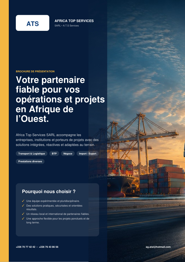 Aperçu de la brochure PDF Africa Top Services